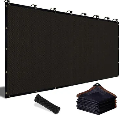 90% Blackout Cloth (Black) - 10 x 13ft UV-Resistant Shade Net with Reinforced Rivets, Suitable for Outdoor Adventures / Camping / Garden / Patio / Greenhouse.Mesh Shade Cloth，father's day gifts