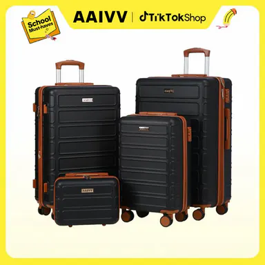 4 Piece Luggage Set, Expandable TSA Lock Hardshell Durable Traveling Bag Travel Suitcase Set with Double Spinner Wheels, Luggage Sets (13/20/26/28in) Gift for Back to School summervibes, vacationoutfits,beachoutfits,back to school shopping