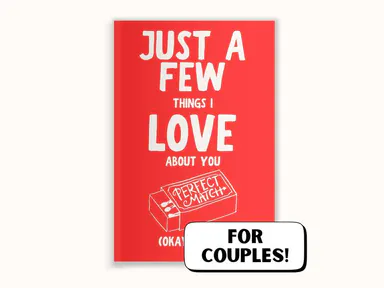 Just A Few Things I Love About You (Okay, A Lot) Romantic Couples Fill-In-The-Blank Gift Book. Love Letter Gift for Anniversary, Birthday by LARKINROAD