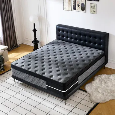 【BackToSchool】LODEIJA Medium Hybrid Mattress 8/10/12/14 Inch Twin Full Queen King Mattress Memory Foam And Spring Comfy,Pressure Relief,Medium Firmness,Lumbar Support,cooling, fiberglass free, motion isolation,Comfortable Sleep,Back To School,FallPick