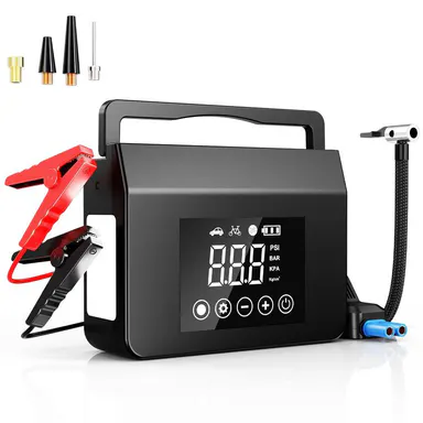 【Hieha】Stock-Up Festival 2026 Upgraded 4000A Car Jump Starter with 150PSI Tire Inflator, 15000mAh Power Bank & LED Light, Reliable in All Weather Conditions, Compatible with Most Cars & Trucks (All Gas/8.0L Diesel), Automotive Emergency Tool,backtoschool