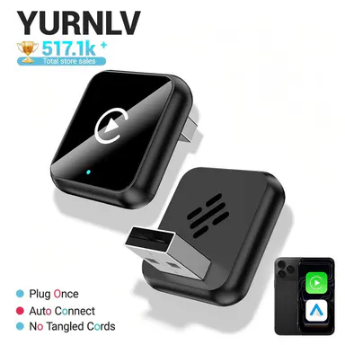 Yurnlv 2026 Wireless carplay Adapter for iPhone/Android ,Hands-Free Call wireless adapter Electronic Charger carplay dongle