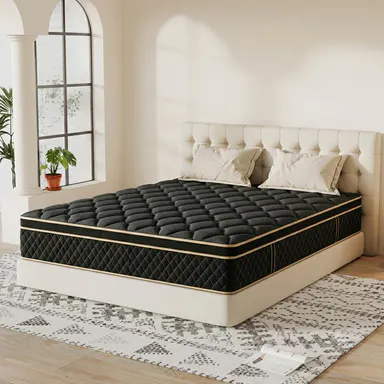 Mattress 10/12/14 Inch Twin Full Queen King Memory Foam & Spring Medium Firmness Lumbar Support for Home Rooms Hotels Boxed Halloween Christmas Gift Ergonomic Queen Size Mattress for a Romantic Night’s Sleep outdoorfun summervibes