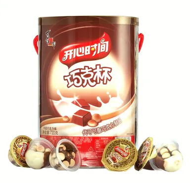 Xizhilang Happy Time Chocolate Cup 720g, Individually Packaged, Shareable Snack with Spoon, Easy to Enjoy