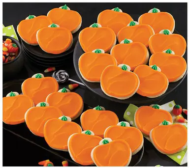Cheryl's 24 Piece Frosted Pumpkin CutoutCookies