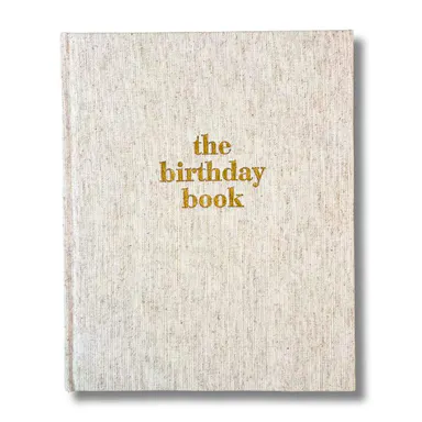 Birthday Book Keepsake Journal, Perfect Gift for New Busy Parents, Aesthetic Letter to My Child, Heirloom Quality Linen, Must Have Baby Shower Gift