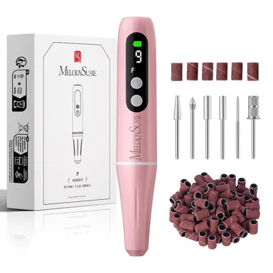 MelodySusie PC90G Rechargeable Nail Drill 20000RPM, Portable Electric Nail File with Sanding Kit for Manicure & Pedicure, Cordless Efiles for Acrylic Nails Lightweight Nail Care Tool for Home & Salon #SohoChic
