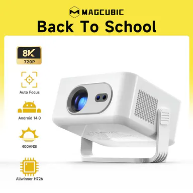 [US warehouse] Magcubic HY300MAX Projector Auto Focus Android 14 Allwinner H726 with Dual WiFi6 BT5.4 Auto Keystone HDR/HDR10+/HLG Built-in Speaker Portable Home Cinema Movie Outdoor Smart #SohoChic