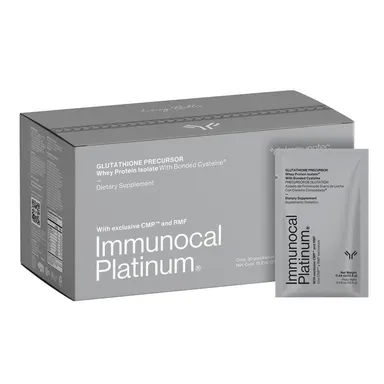 Immunocal Platinum Natural Whey Protein Isolate Powder - Glutathione Precursor Health Dietary Supplement with Antioxidants, Immune Resilience, Anti-Aging, Bone Support, Fitness Endurance, Cytokine Modulating Proteins (30 Servings), Protein Powders, Antiox