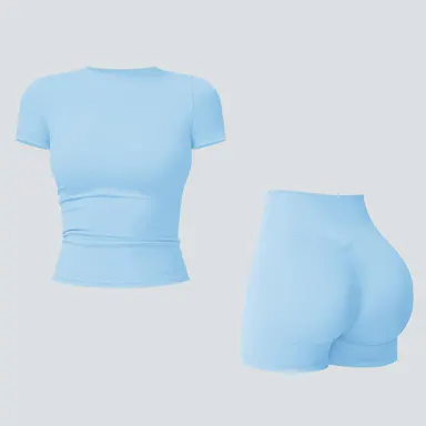 Tenwolf 2-Piece Boat Neck Open-Back Workout Set, Shaping Support, Breathable Quick-Dry, Yoga, Gym, Athletic Women’s Backless Tank Top Set, Sports Fitness Wear with Tummy Control Sweat Suit, Two Piece Set Women,travel essentials,camping essentials