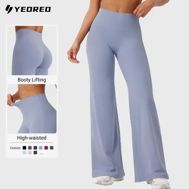 YEOREO Ease Workout Leggings Womens Straight Leggings Eddiy Gym Yoga Pants 29\"/31.5\"/33\"/35\",No Front Seam,High Waist,Buttery,Booty Lifting,Wide Leg