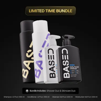 BASED Complete Care Kit | Shower Duo + Skincare Duo | Science-Backed, Soothing, Effective