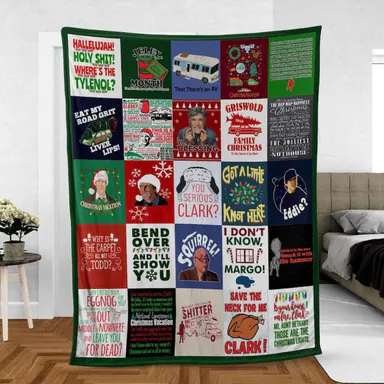 Christmas Vacation PREMIUM Fleece Blanket, Griswold Family Christmas Blanket, Clark Griswold Blanket, National Lampoons Blanket Mink Sherpa Applies to Super soft  decorative sofa/sofa/bedroom Suitable as a gift sizes 60*80,30*40(baby ),40*50(kids),50*60