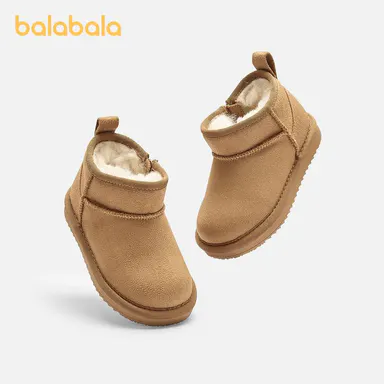 Balabala Girls' Winter Footwear Boot, Cozy Waterproof Keeps Feet Dry Round Toe Booties, Warm Stylish Non-Slip Shoes for Winter Adventures