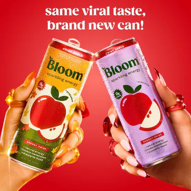 Bloom Sparkling Energy Drink - Natural Caffeine, Zero Sugar, 180mg Caffeine - Antioxidant-Rich with Green Coffee Bean, Green Tea Extract, Prebiotics, 12oz 12 Pack