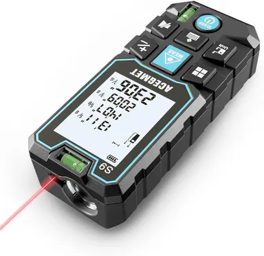 Laser Measure Device S9 ,229ft Digital Laser Tape Measure with 2 Bubble Levels, LCD Backlit Display, IP54 Waterproof, Pythagorean Mode for Distance, Area, Volume Industrial Home ,Men  Gifts tiktokshopbacktoschool