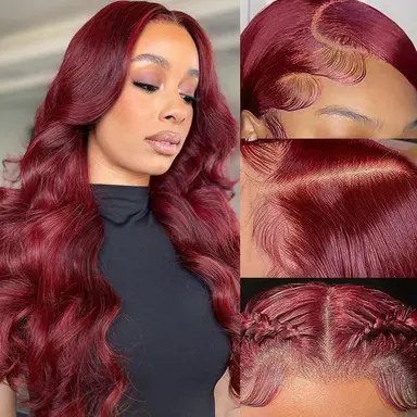 lumihair color bodywave 613  Black 427highlight 99J burgundy Chocolate Brown 350 Sun Orange bodywave Wig 30 Inches 13x6 Lace Front Synthetic Wig Fashion women's wig cute and sexy wig ,Do Not Bleach, Dye, or Use High Heat，summerwig，budgetfriendlywigs