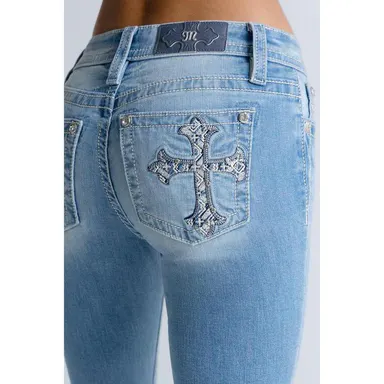 Rebel With A Cross Bootcut Jeans