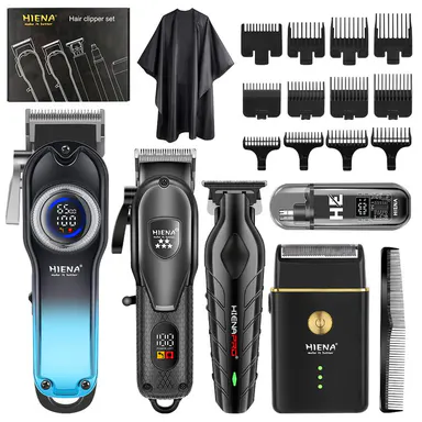 Men's Professional 5 Piece Hair Clipper Set Cordless Electric 2 in 1 Trimmers & Clippers, Precision Styling Tools, Storage Box, Barber Equipment (Gift, Birthday Gifts for Him, Home Haircut),back to school,back to school haul