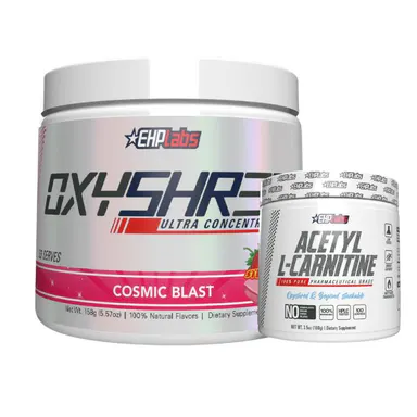 EHPlabs OxyShred + Acetyl L-Carnitine Fit Mama Supplement Stack, Pre Workout Energy + Amino Acid Focus Fuel, Clean Ingredients Daily Performance Support Combo, Food Supplement Pre-Workout Products