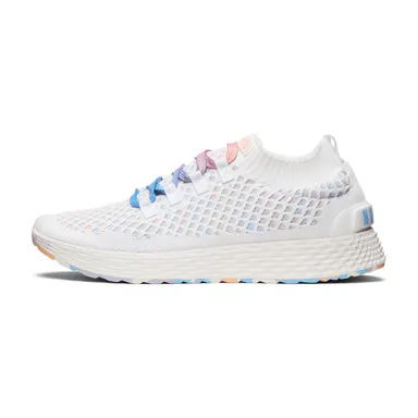 NOBULL Women's Allday Knit Shoe in White Peach - Everyday Walking Sneaker, Comfortable Slip-On Shoe, Casual Trainer