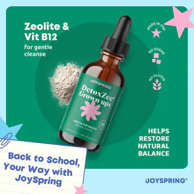 JoySpring DetoxZee Grown ups Zeolite Drops for Adults Natural Cleanse 60 Servings 60 mL Dietary Supplement