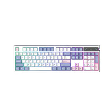 EPOMAKER TH108 PRO Full Size Creamy Jade Gamer Stuff Keyboard - Smart Screen, Knob, 10000mAh, ARGB Backlight, Gasket Mount, South-Facing LEDs, Hot-Swappable, Custom Driver, Kickstand, Wireless/Bluetooth Keyboards for PC/Mac, Creamy Keyboard