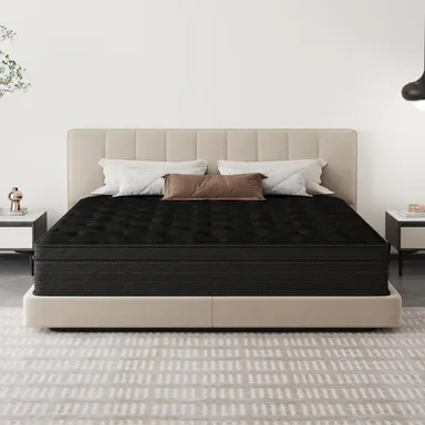 12/14 Inch T/F/Q/K Hybrid Mattress Medium Firm Support Relieve Back Pain Relief Skin-Friendly Memory Foam Easy Setup In A Box Pressure Comfortable Sweet Dream