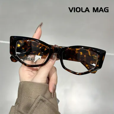 Women's Reading Glasses Anti-Blue Light Full Frame Square, Non-Prescription for Office Gaming Smartphone, Transparent Lenses, Tortoiseshell Glasses