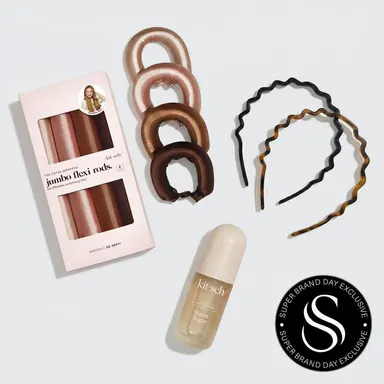 Kitsch Mini Best Seller Bundle - Curlin Bows, Curling Wand, Curling Iron, Heatless Blowout Rods, Warm Sugar Perfume