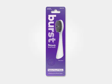 Nova Sonic Toothbrush Replacement Head  2 Pack- Super Soft Tapered Bristles for Oral Care, Replace Every 12 Weeks