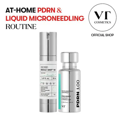 [VT COSMETICS] #1 viral Reedle Shot + VT PDRN Bundle with Original Liquid Microneedling, Vegan Ginseng PDRN & Collagen Boosting Care | Anti-Aging Glow, Skin Barrier, Firming & Home Skin Treatment | Korean Skincare