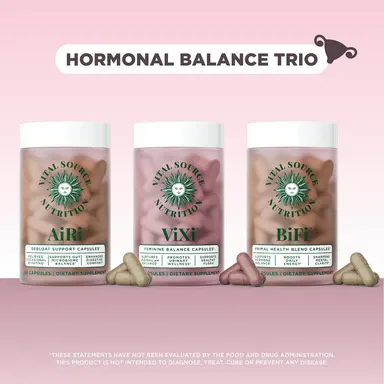 Hormonal Balance Trio - Feminine Balance Capsules + Primal Health Blend Capsules + Debloat Support Capsules
