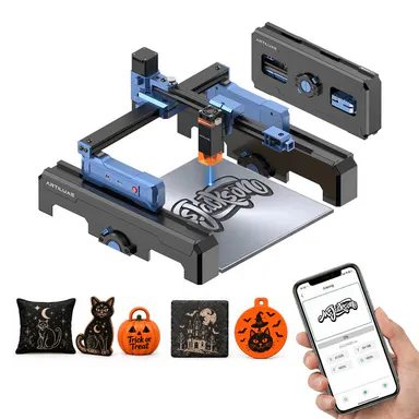 ARTILUME T1 Portable Wi-Fi Laser Engraving Machine, Pre-Assembled Folding Frame, APP Control, 0.01mm Precision, 10000mm/min Speed, Engraves Wood, Leather, Metal, Acrylic, Custom Design Tool for Creative Crafts