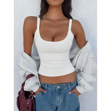 Kasper Cinched Longline Tank Top White
