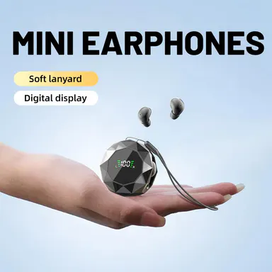 MSHUKCOE Mini Wireless Bluetooth 6.0 In-Ear Earbuds - Invisible Earbuds, Noise Isolating, Sweat Resistant, Comfortable Long-Wear, Natural Look, Type-C Jack Compatible, Tablet-Friendly Back to School Gift for Sleep Use
