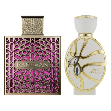 Strawberry Vanilla Gourmand Dream 2 Piece Bundle for Women (Rayhaan Kiss Eau de Parfum Spray + Khadlaj Vanille Blanc Eau de Parfum Spray)