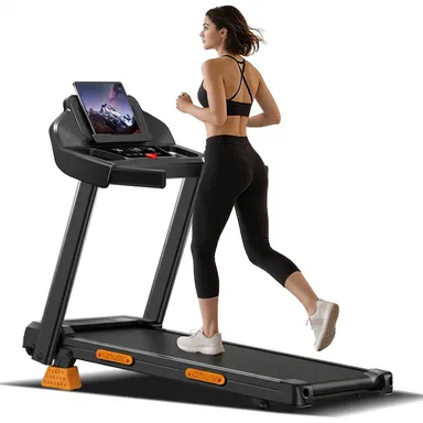 Umay Incline Treadmill Foldable  Walking Pad, 0.6-7.0MPH for Home 3.0HP Treadmills Screens Display Portable with Handle 400 LBS Capacity, Summervibes，Summer wins