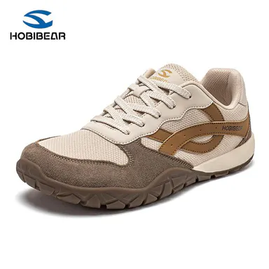 HOBIBEAR Women's Barefoot Look Fashionable Versatile Sneakers - Wide Width, 0 Drop, Lightweight Athletic Shoes for Women, Lace-Up Casual Trainers with All-Terrain Sole Handles Daily Routes, Multi-Size