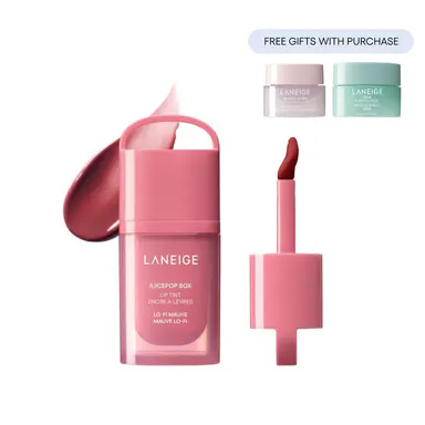 Laneige JuicePop Box Lip Tint, Hydrating Lightweight, Buildable Color