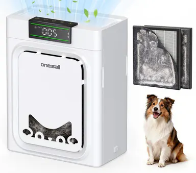 sohochic oneisall Air Purifiers for Home Pets 3-in-1 Washable HEPA Filter  Dual-Sided Filter with 200g Activated Carbon Pet-Friendly Design Allergen Relief Odor Removal