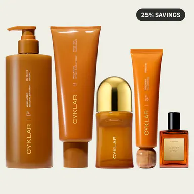 Vanilla Verve Body Care Vault Set - Body Wash, Body Cream, Hand Cream, Mandelic Acid Deodorant & Perfume Oil