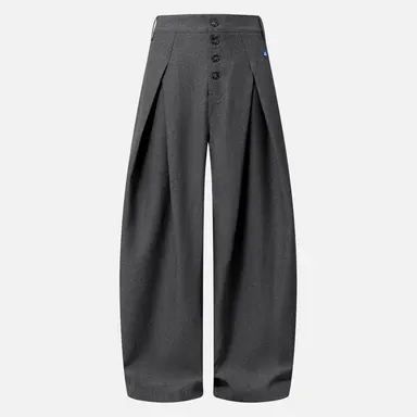 Aelfric Eden Pleated Wide Leg Work Pants High Waist Button Front Tailored Trousers Relaxed Fit Office Outfits Business Casual Pants for Women