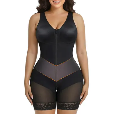 SHAPERX Sculpting Tummy Control Fajas Colombianas for Women Moldeadoras Shapewear with V-shape Sculpting Elastic Band,clothes for back to school,first day of school outfits Fit Breathable