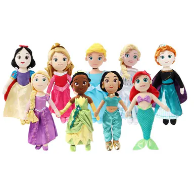 Jay Franco Offical Disney Princess Pillow Buddy - Plush and Cozy Pillow 21\" - Princess Tiana, Snow White, Rapunzel, Aurora, Jasmine, Cinderella, Ariel, Elsa, Anna
