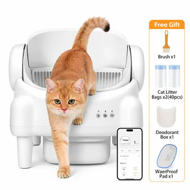 Premium Edition | TAYACICY Smart Self-Cleaning Litter Box for Multiple Cats | 10.5L Bin, Open-Top Design, Dual Safety Sensors, Cat Litterbox (Only Supports 2.4G WiFi),back to school tiktokshopbacktoschool