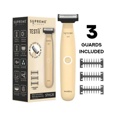 Supreme Trimmer TESTii nonick Body,  Groin & Bikini Trimmers WaterProof beard shaver kit
