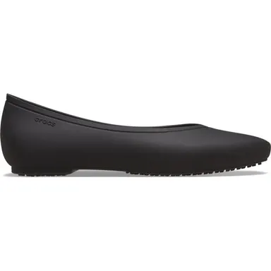 Crocs Women's On The Clock Work Flats, Work Safety Casual Shoes, Lightweight Croslite™ Footwear, Comfortable Ballet Flats for Home Improvement & Security Tasks