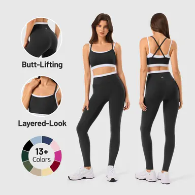 INNO MINT Women's 2-Piece Matching Workout Set, Women's Clothes with Seamless Yoga Leggings & Padded Sports Bra for Gym Athletic Use, Two Piece Sets