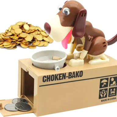 Cute Coin-Stealer Hungry Dog Rizz Magic Novelty Toy - High-Capacity Coin Bank with Twist Latch, All Ages Gift, Room Decor, Unique Gifts